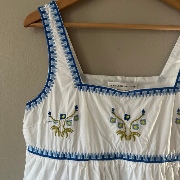 English Factory Women's Embroidered Midi Dress Size Large - Picture 5 of 10